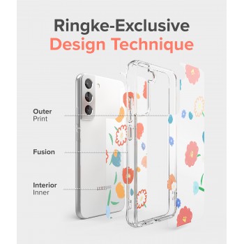 Samsung Galaxy S22 Ringke Fusion Design Case - Floral