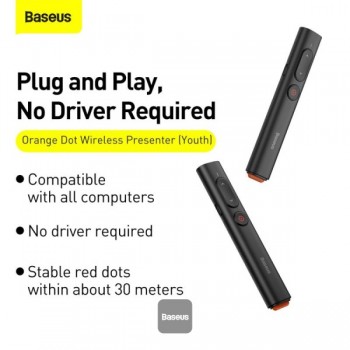 Baseus Laser Wireless Presenter Orange Dot Remote