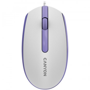 Canyon Wired Mouse M-10 - White/Purple