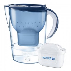 Brita Marella 2.4L Water Filter Jug Blue With X3 Maxtra Pro Water Filter 