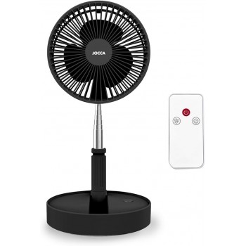 Jocca Wireless Portable Fan With Remote  Control - Black