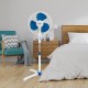 Jocca Stand Fan Cross Base 3 Blades - Blue