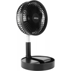 Jocca Wireless Portable Fan With Remote  Control - Black