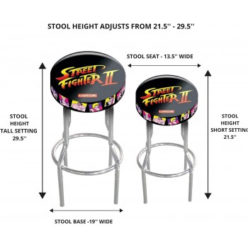 Arcade1Up Street Fighter Adjustable Stool