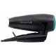 Remington Folding Travel Hairdryer with Mini Concentrator and Diffuser, Worldwide Voltage - D1500, Black