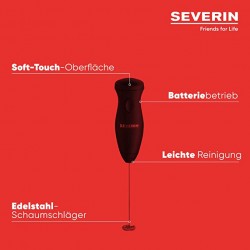 Severin S73590 Hand Milk frother SM 3590, Black