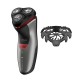 Remington R4000 Series Electric Rotary Shaver, Fully Washable, Black/Red