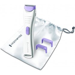 Remington Smooth and Silky Cordless Women's Wet and Dry Bikini Trimmer with 2 Comfort Combs and Beauty Bag, BKT4000, White/Purple