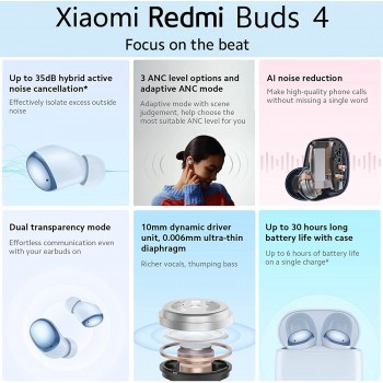 Xiaomi Redmi Buds 4 - White 