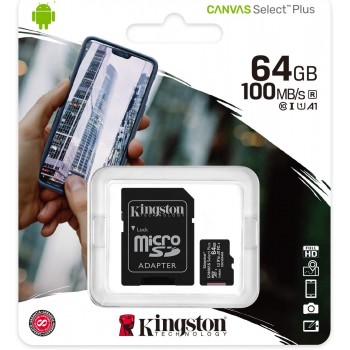 Kingston Micro SD card with Adapter 64GB