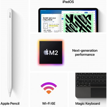 Apple iPad Pro 12.9-inch 6th Gen (2022) 128GB, Wi-Fi + Cellular - Space Grey 