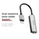 Baseus 3-in-1 iP Male to Dual iP & 3.5mm Female Adapter L52 - Silver-black