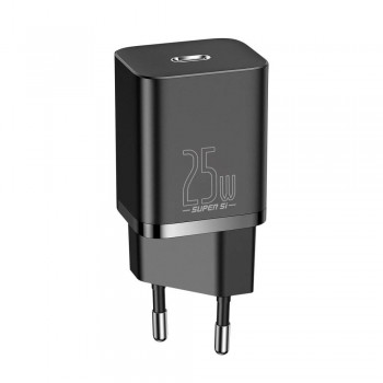 Baseus Super Si 1C Fast Wall Charger USB Type C 25W - Black