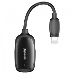 Baseus Converter L51 3-in-1 iP Male to Dual iP & 3.5mm Female Adapter - Black