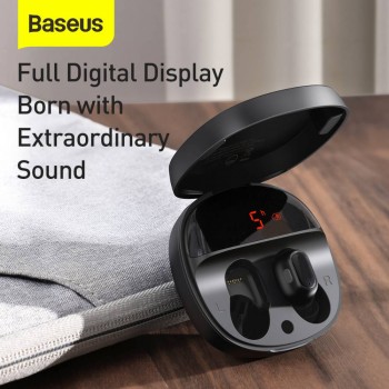 Baseus Earphone Bluetooth Encok WM01 Plus True Wireless - Black