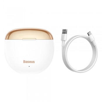 Baseus Encok W2 waterproof IPX4 wireless Bluetooth 5.0 TWS Earphones - White