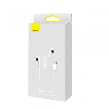 Baseus Encok Type-C lateral in-ear Wired Earphone C17 - White