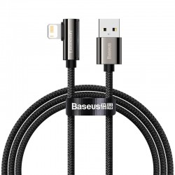 Baseus Legend Series Elbow Fast Charging Data Cable USB to iP 2.4A 2m - Black