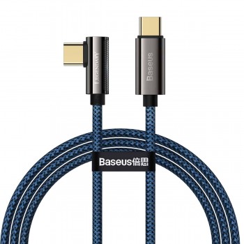 Baseus Legend Series Elbow Fast Charging Data Cable Type-C to Type-C 100W 1m - Blue