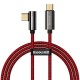 Baseus Legend Series Elbow Fast Charging Data Cable Type-C to Type-C 100W 1m - Red