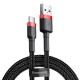 Baseus Cafule Cable durable nylon cord USB / USB-C QC3.0 2A 2M - Black/Red 