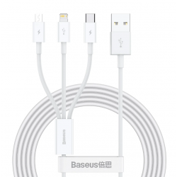 Baseus Superior Series Fast Charging Data Cable USB to M+L+C 3.5A 