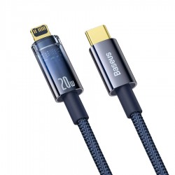 Baseus Explorer Series Auto Power-Off Fast Charging Data Cable Type-C to IP 20W 1m - Blue