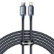 Baseus Crystal Shine cable USB-C to Lightning, 20W, PD, 2m (CAJY000301) - Black