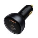 Baseus Qualcomm® Quick Charge™ 5 Technology Multi-Port Fast Charge Car Charger C+C+U 160W set Gray（with Baseus Xiaobai series fast charging Cable Type-C to Type-C 100W (20V/5A) 1m - Black