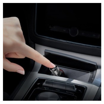 Baseus Car Charger Bluetooth Fm Transmitter Energy Column MP3 PPS QC 2xUSB 18W - Silver 
