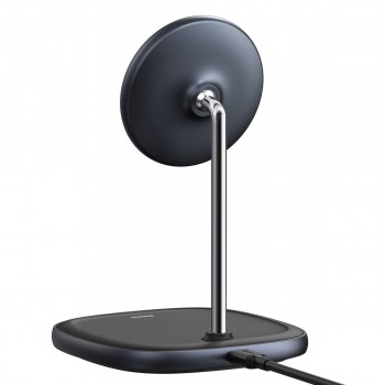 Baseus Wireless Charger Swan, iPhone 12 Magnetic Desktop Bracket, 15W - Black 