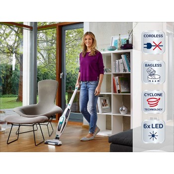 Leifheit Regulus PowerVac 2in1 Cordless Vacuum Cleaner, Cable-Free 2-in-1 Vacuum Cleaner