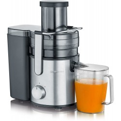 Severin Multi-Purpose Electric Juicer with 800 W of Power ES 3570, Brushed Stainless Steel-Black