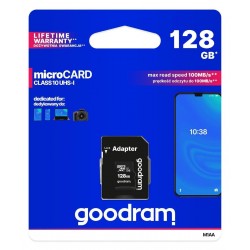 Goodram Micro SD Card + Adapter Memory Card 128 GB