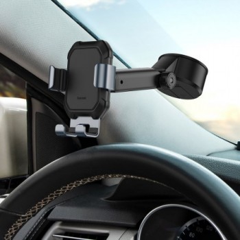 Baseus Tank Gravity Car Mount Holder With Suction Base Tarnish Black