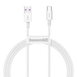 Baseus Superior Series Fast Charging Data Cable USB - USB Type C 66 W 6A 1M - White