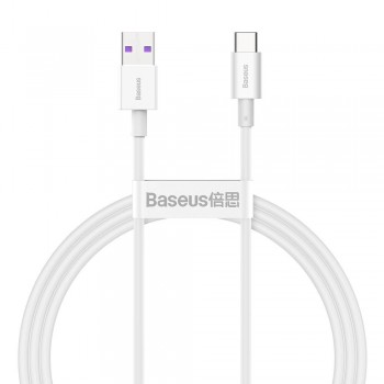 Baseus Superior Series Fast Charging Data Cable USB - USB Type C 66 W 6A 1M - White