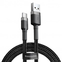 Baseus Cafule 1M Cable USB For Type-C 3A CATKLF-BG1 - Gray+Black