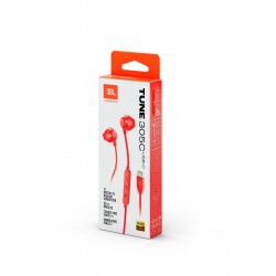 JBL Tune 305C (USB-C) Wired Earphones - Red