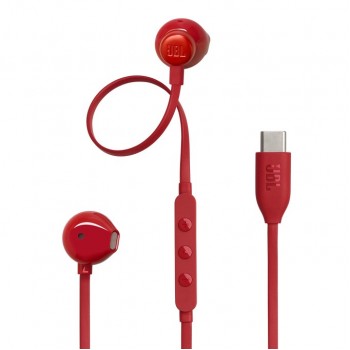 JBL Tune 305C (USB-C) Wired Earphones - Red