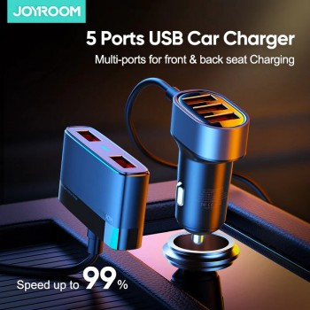 Joyroom (JR-CL05) 5 Multi-Port (2 PD + 3 QC3.0) Fast Car Charger