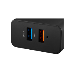 Canyon Powerful Technology Multi-USB Wall Charger, 2.4A H-07 - Black