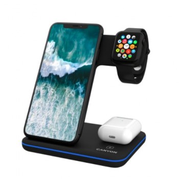 Canyon 3 in 1 Wireless Charging Station - Black  