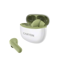 Canyon TWS-5 Bluetooth Headset With Mic - White/Green 