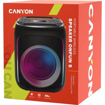 Canyon PBSP-5 On Fun 5 Portable Bluetooth Party Speaker