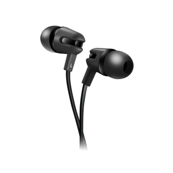 Canyon Stereo earphones with flat cable and microphone SEP-4 - Black
