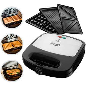 Russell Hobbs – 3 in 1 Deep Fill Snack Maker, 760 W, Removable Plates