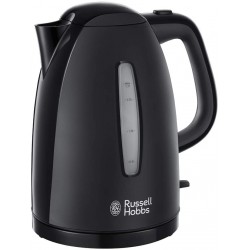 Russell Hobbs Textures Plastic Kettle 21271, 1.7 L, 3000 W - Black [Energy Class A]