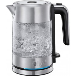 Russell Hobbs Compact Home Small Glass Kettle, 0.85 Litre Cordless Mini Electric Jug Kettle, 24191