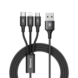 BASEUS Rapid Series 3-in-1 Fast Charging Data Cable (120cm)